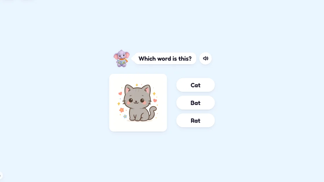 Choose the word: See a picture, pick the word that names it.