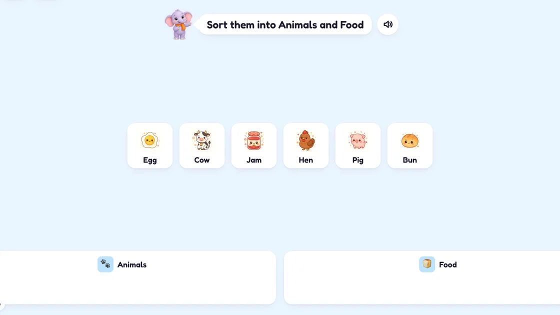 Drag to sort: Drag each card into the group it belongs to.