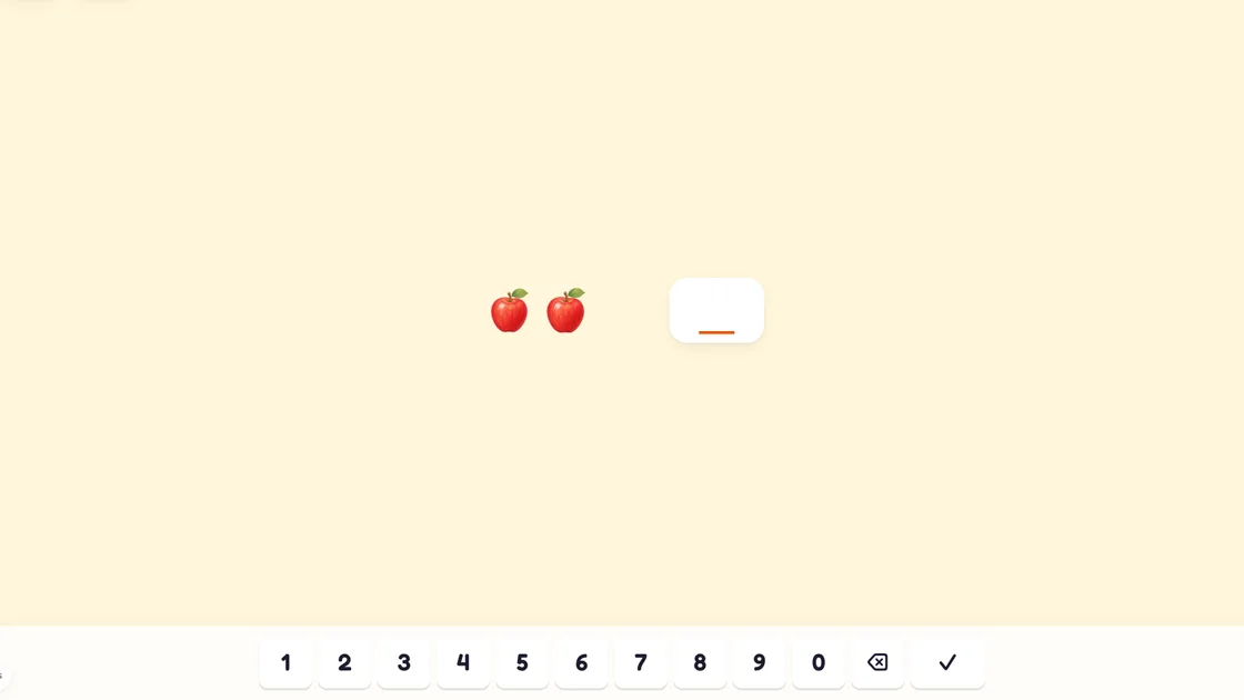 Type the number: Count the things, then type the digit on the number pad.